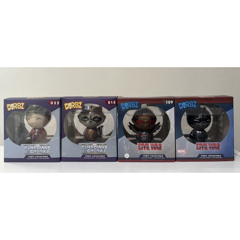 Funko Marvel Vinyl Dorbz Lot of 4 Civil War, Guardians NEW